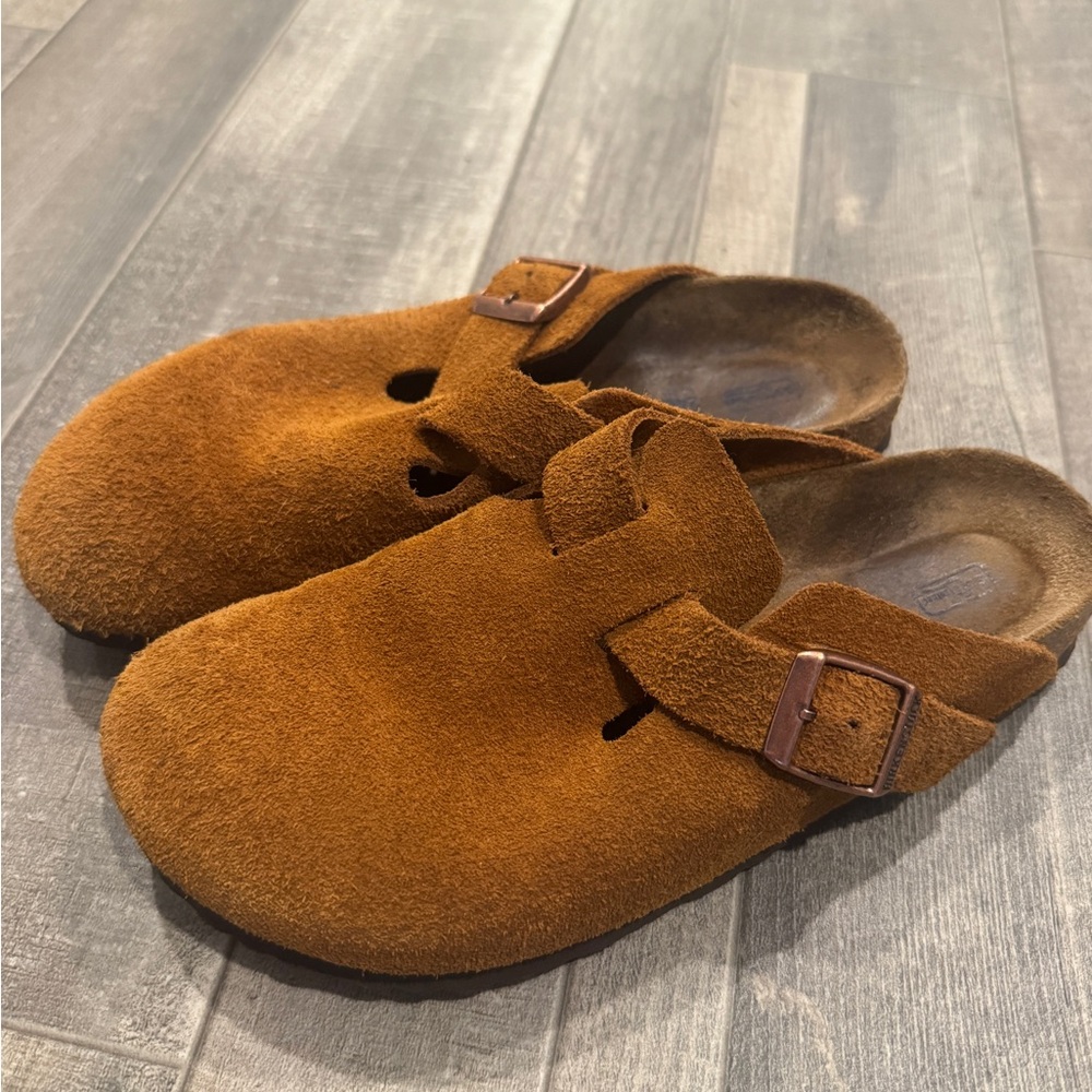 Birkenstock Boston soft clog brown suede